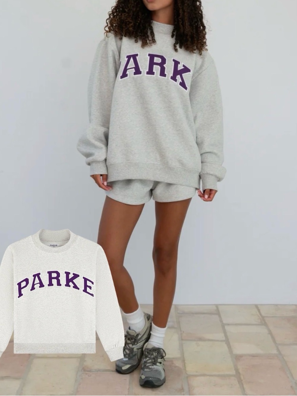 New Parke Varsity back to school amethyst small medium mockneck